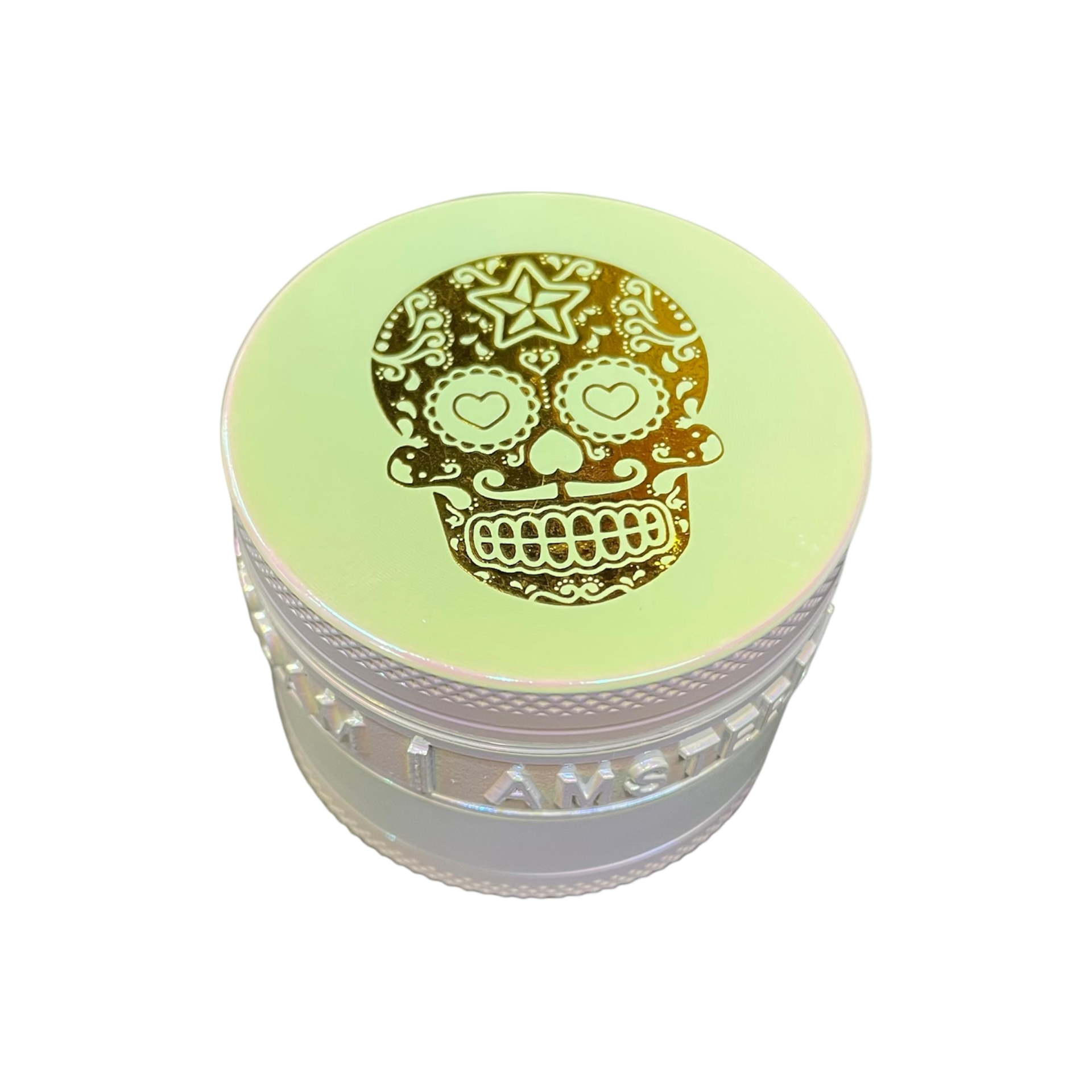 AL Tuff Shredder 50mm Iridescent 4pc Grinder / Sugar Skull